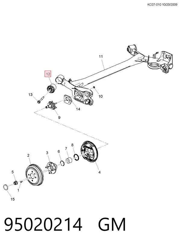 Silentblock tylnej belki 95020214 General Motors