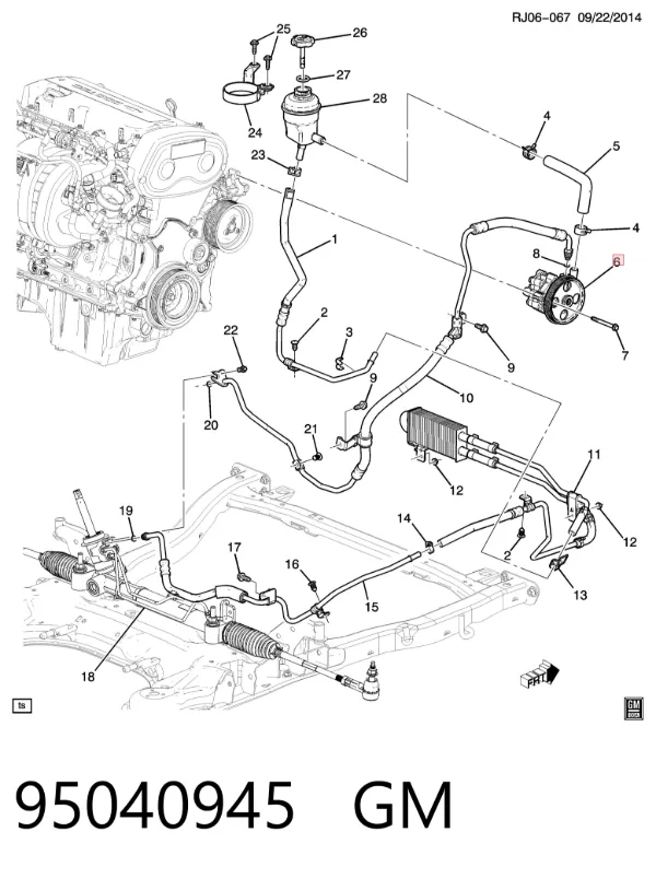 Pompa wspomagania hydraulicznego kierownicy Opel Mokka I