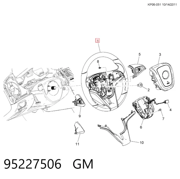 Kierownica 95227506 General Motors