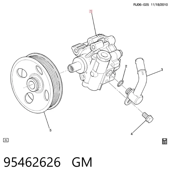 Pompa wspomagania hydraulicznego kierownicy 95462626 General Motors