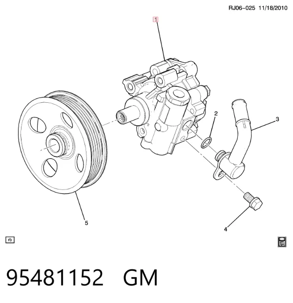 Pompa wspomagania hydraulicznego kierownicy Chevrolet Aveo III