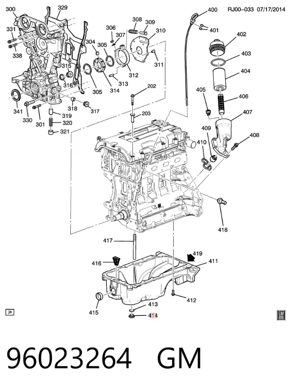 Korek miski olejowej silnika 96023264 General Motors