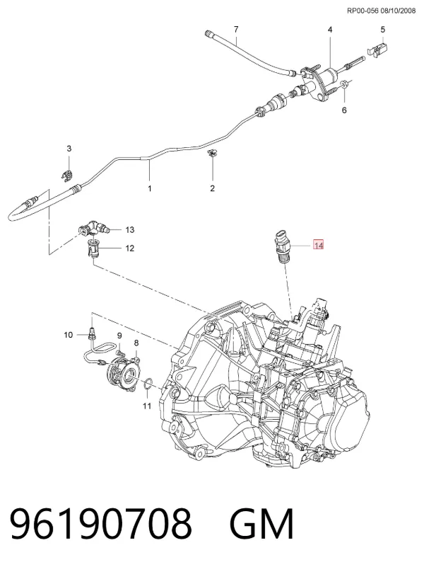 Czujnik prędkości 96190708 General Motors