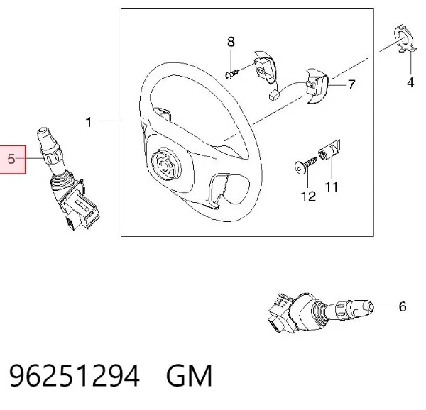 Przełącznik zespolony prawy 96251294 General Motors