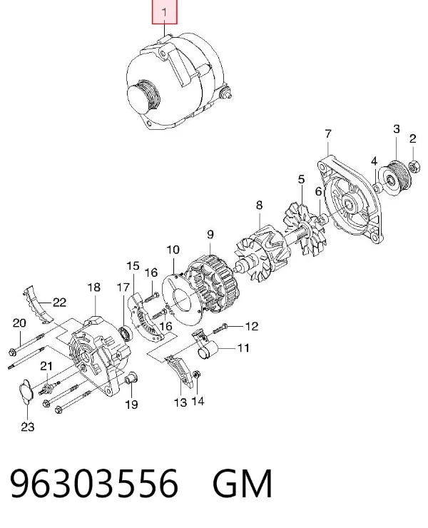 Alternator 96303556 General Motors