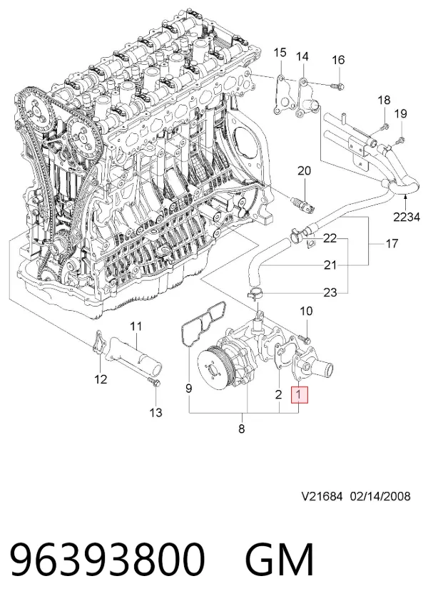 Termostat 96393800 General Motors