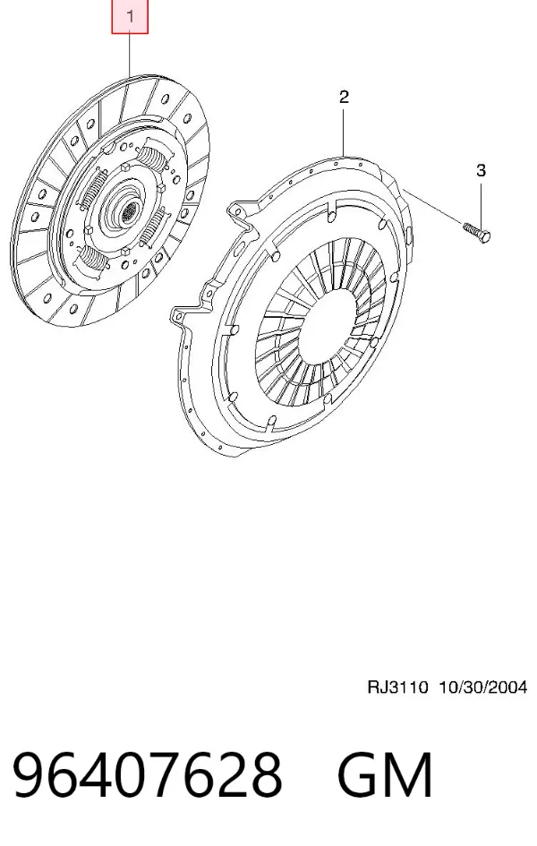 Tarcza sprzęgła 96407628 General Motors