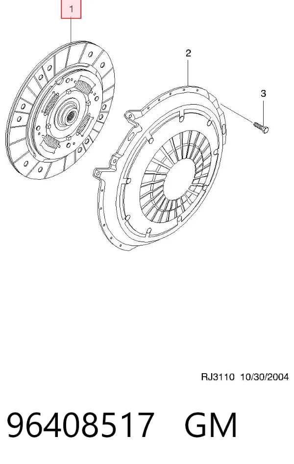 Tarcza sprzęgła 96408517 General Motors
