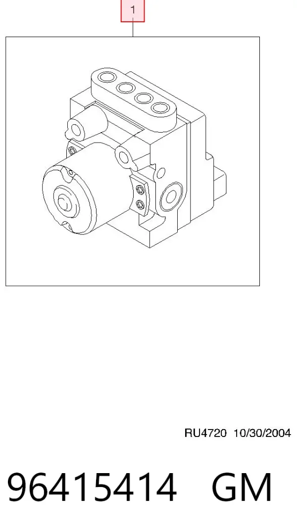 Sterownik ABS  hydrauliczny Chevrolet Tacuma KLAU