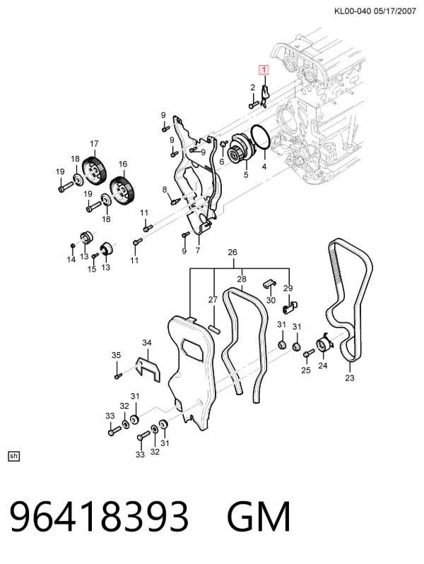 Czujnik położenia wałka rozrządu 96418393 General Motors