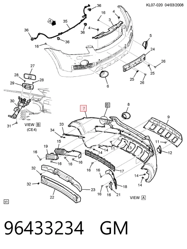 Zderzak przedni Chevrolet Captiva I