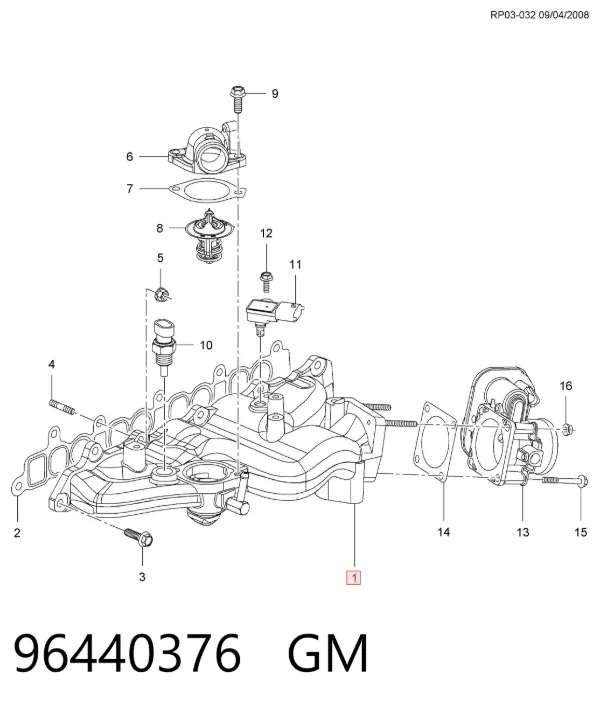Kolektor ssący Chevrolet Captiva I