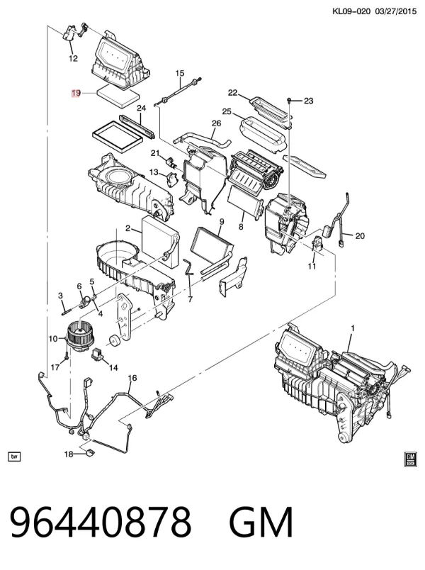 Filtr kabiny 96440878 General Motors