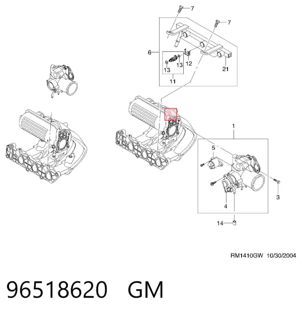 Wtryskiwacz paliwa 96518620 General Motors