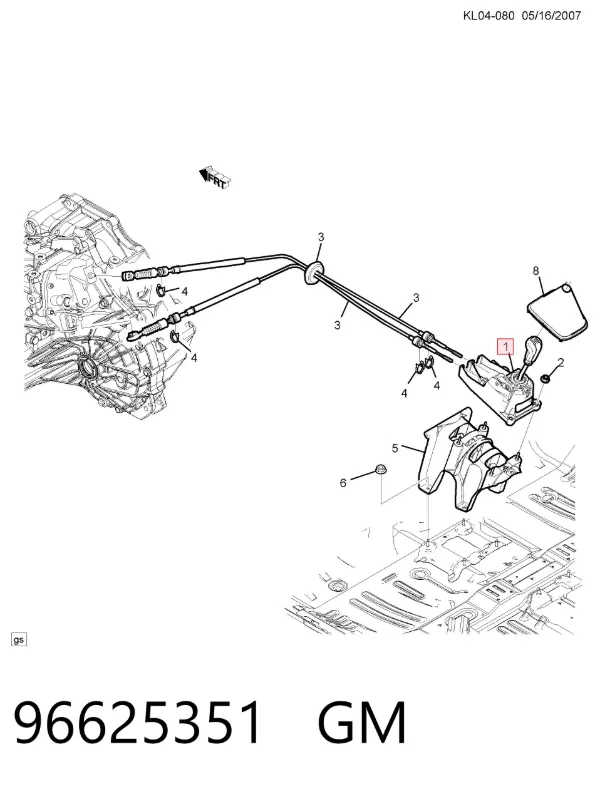 Mechanizm zmiany biegów (cięgno) Chevrolet Captiva I
