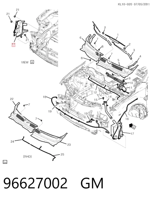 Zbiorniczek spryskiwacza szyb Chevrolet Captiva I