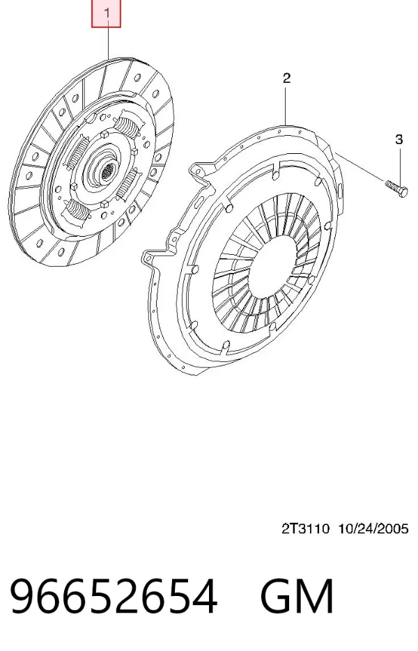 Tarcza sprzęgła 96652654 General Motors