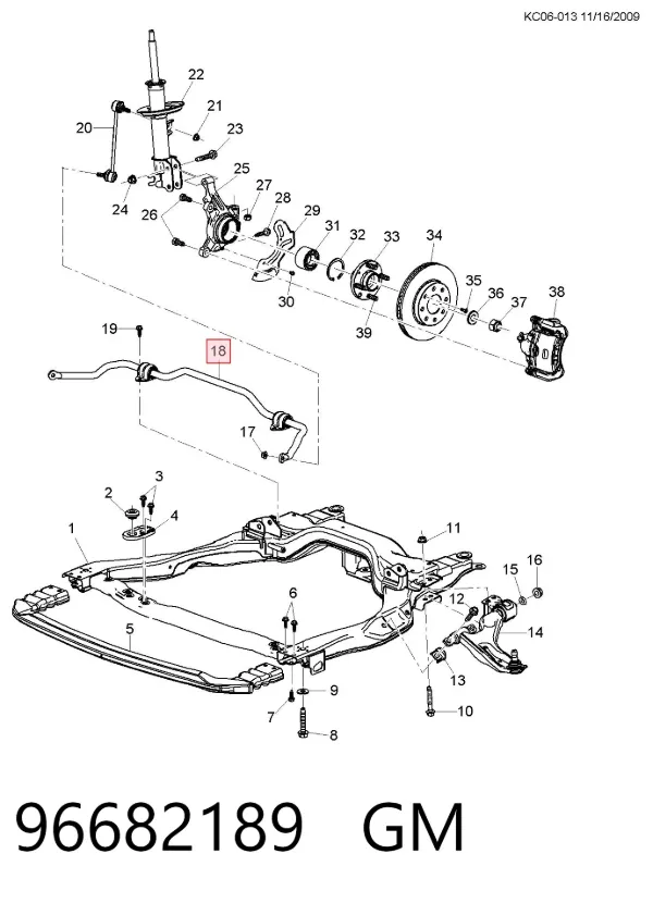 Stabilizator przedni Chevrolet Spark (Matiz) M300