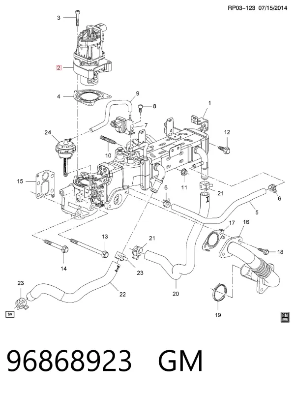 Zawór recyrkulacji spalin EGR 96868923 General Motors