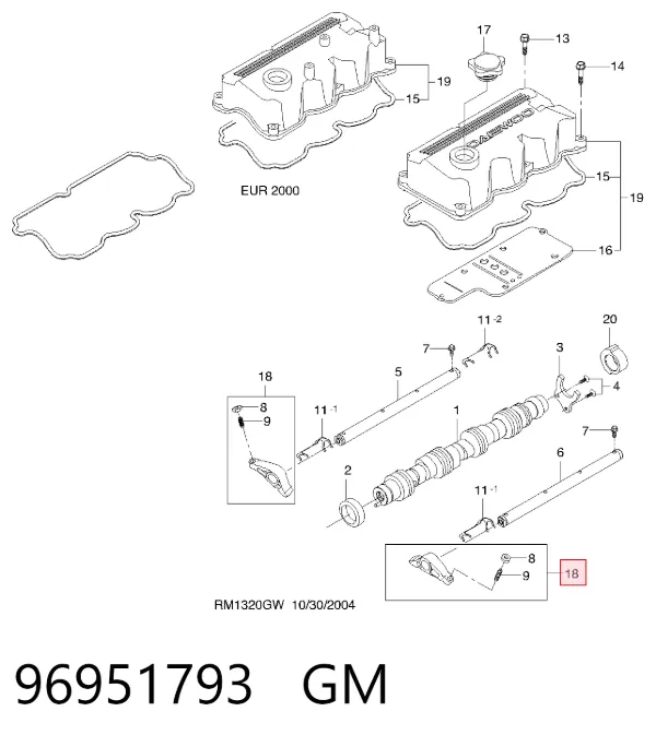 Dźwigienka zaworowa Daewoo Matiz KLYA