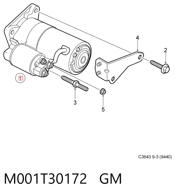 Rozrusznik M001T30172 General Motors