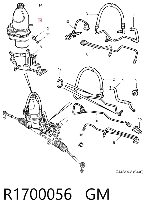 Pompa wspomagania hydraulicznego kierownicy R1700056 General Motors