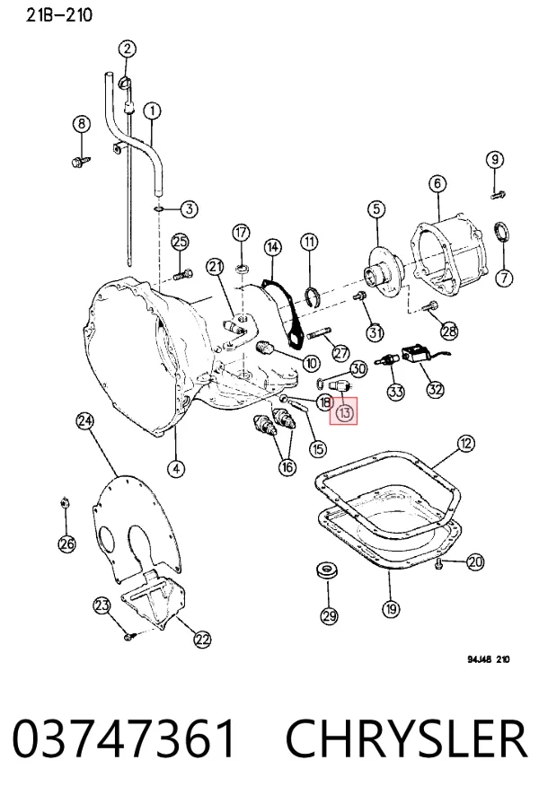 Czujnik włączania światła cofania 03747361 Chrysler