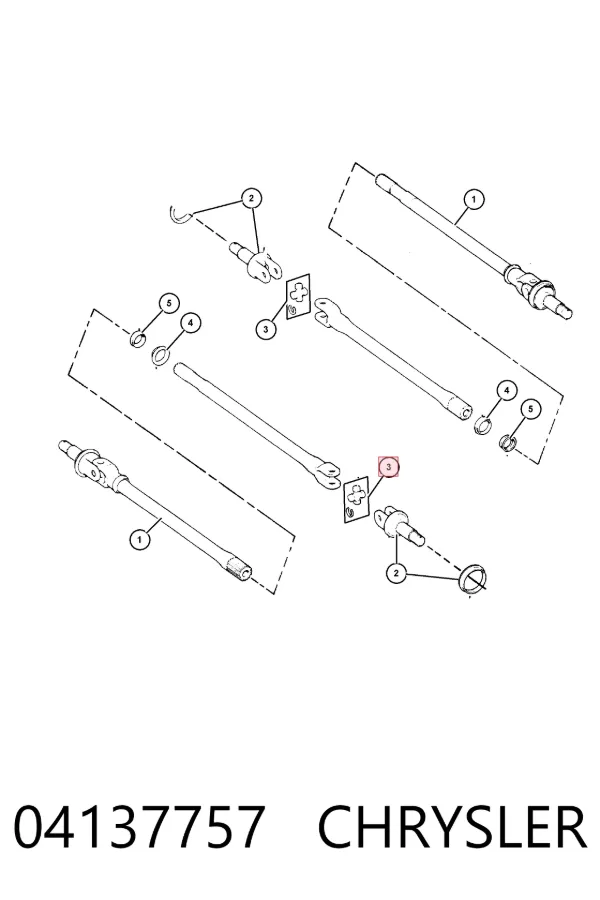 Krzyżak półosi przedniej 04137757 Chrysler