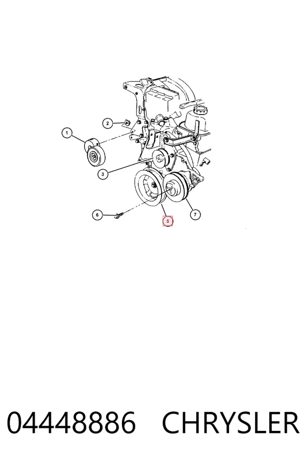 Koło pasowe wału korbowego 04448886 Chrysler