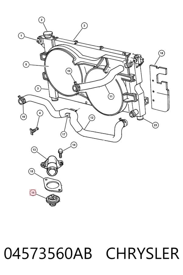 Termostat 04573560AB Chrysler