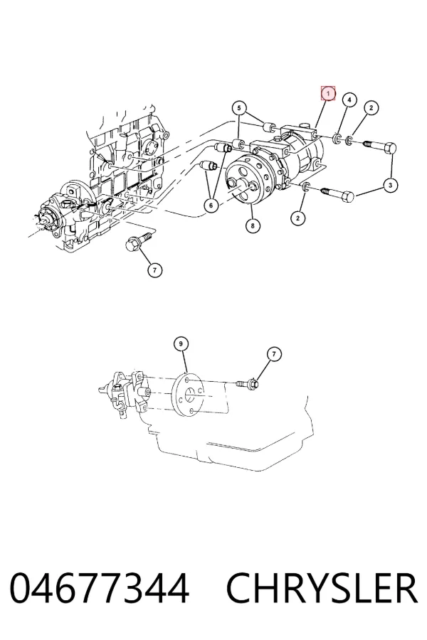 Sprężarka klimatyzacji Chrysler Voyager I ES