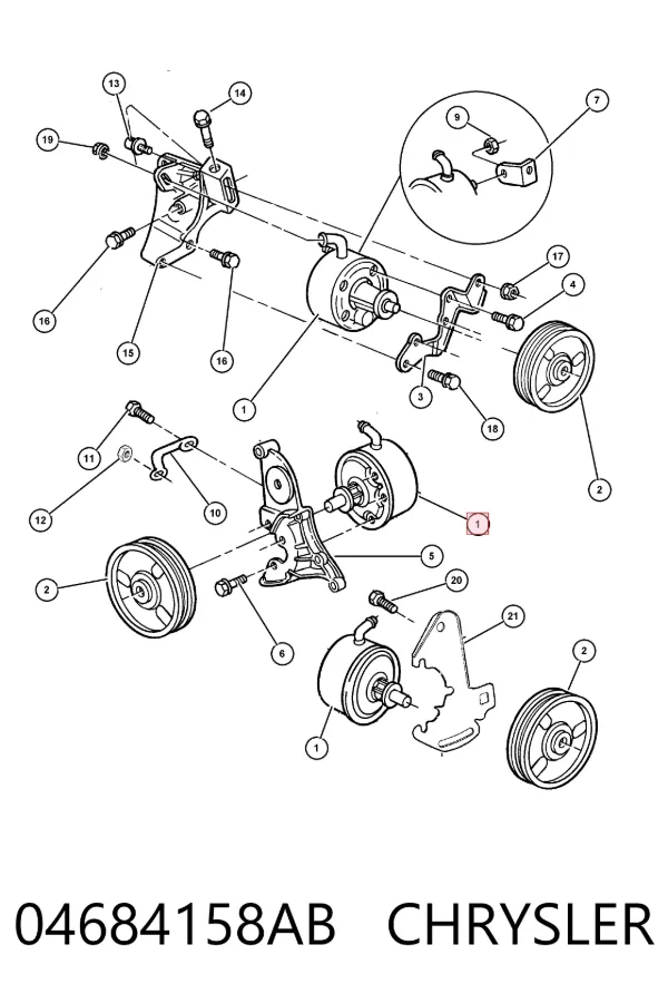 Pompa wspomagania hydraulicznego kierownicy Dodge Grand Caravan SE