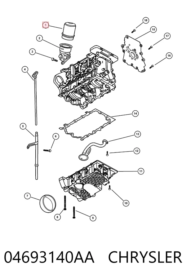 Filtr oleju 04693140AA Chrysler