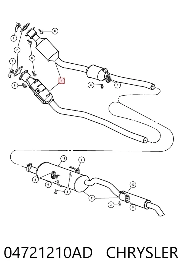 Konwerter-katalizator 04721210AD Chrysler