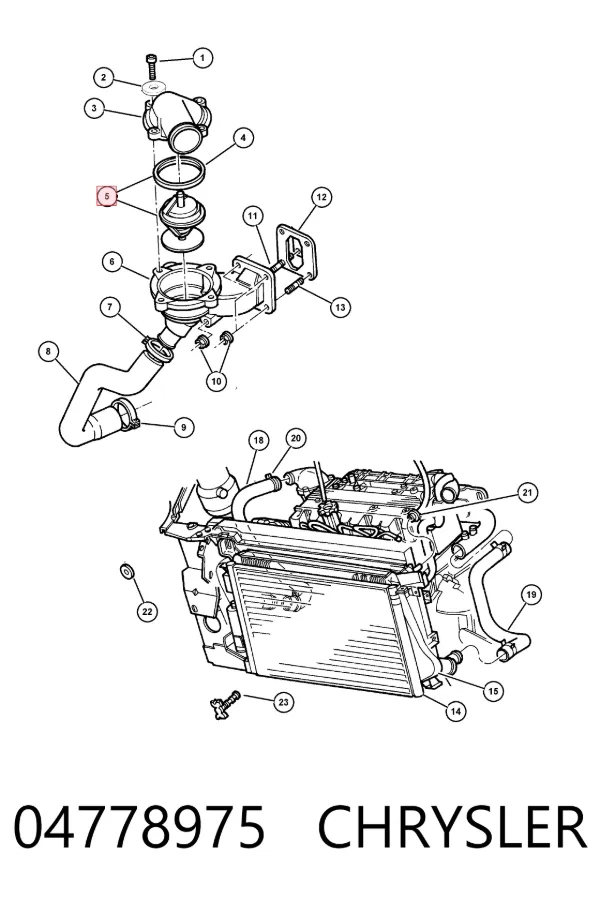 Termostat 04778975 Chrysler