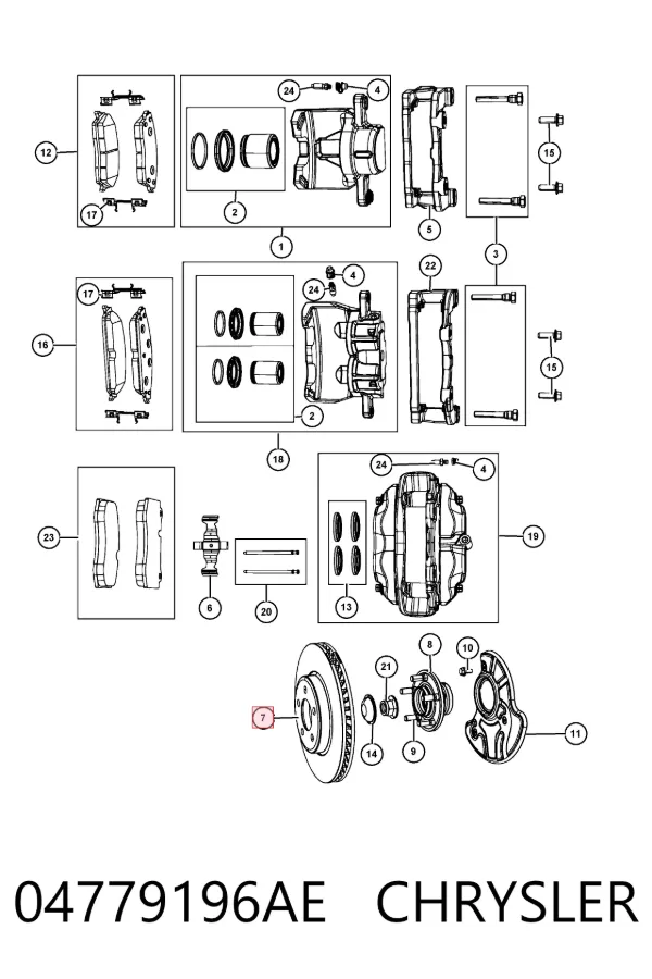 Tarcza hamulcowa przednia 04779196AE Chrysler