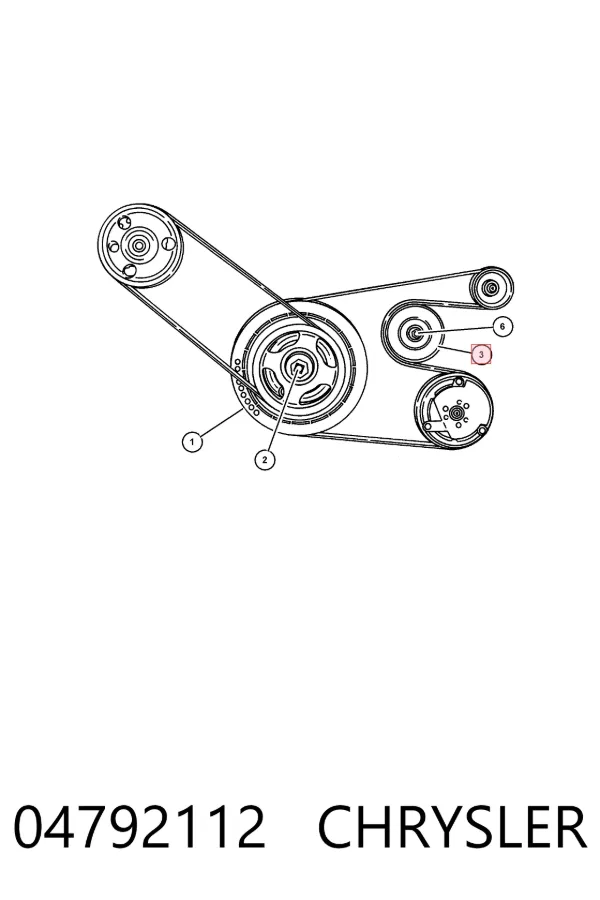 Rolka prowadząca, kierunkowa paska napędowego 04792112 Chrysler