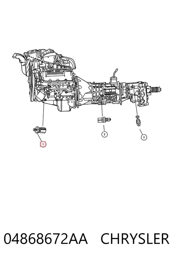 Czujnik ciśnienia oleju 04868672AA Chrysler