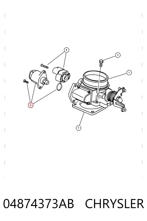 Regulator biegu jałowego 04874373AB Chrysler