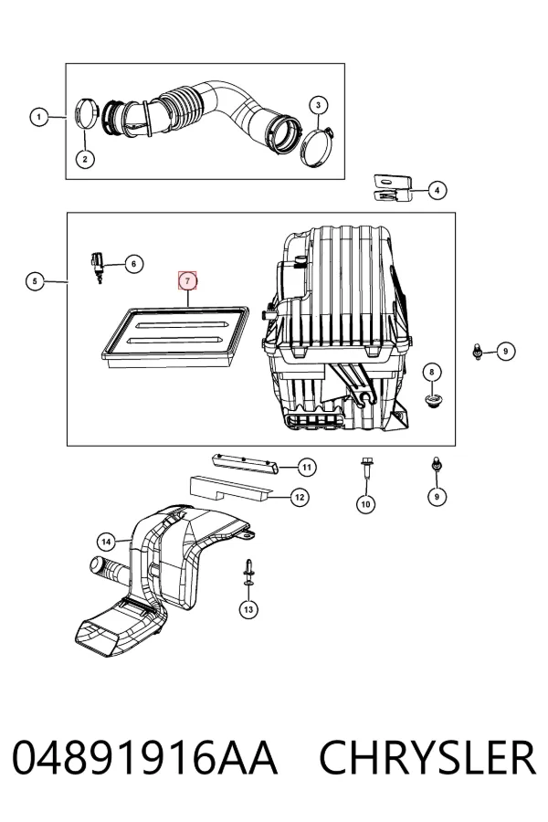 Filtr powietrza 04891916AA Chrysler