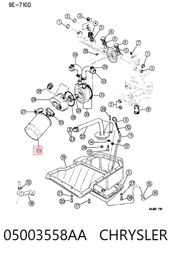 Filtr oleju 05003558AA Chrysler