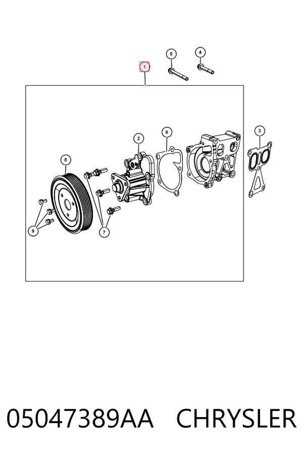 Pompa chłodząca wodna K05047389AC Fiat/Alfa/Lancia