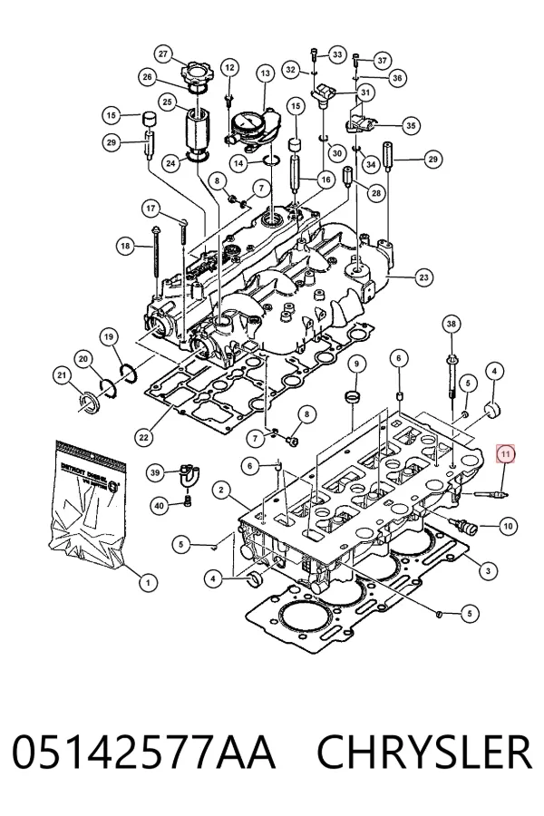 Świeca żarowa 05142577AA Chrysler