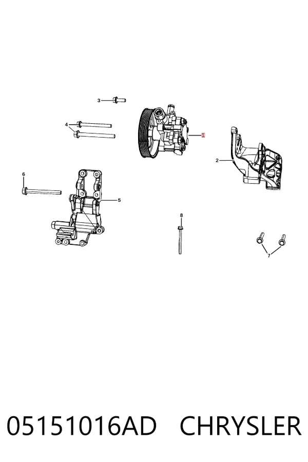 Pompa wspomagania hydraulicznego kierownicy 05151016AD Chrysler