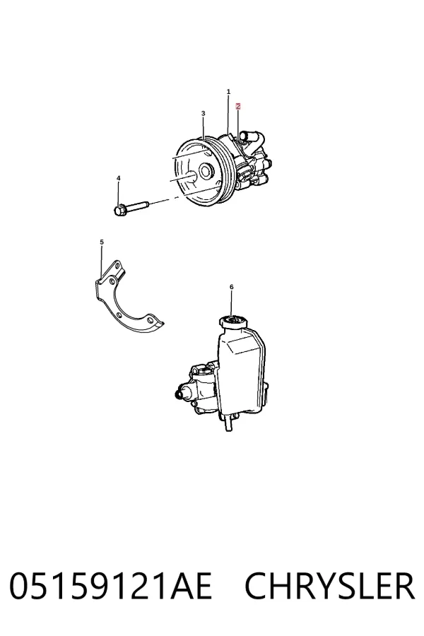 Pompa wspomagania hydraulicznego kierownicy 05159121AE Chrysler