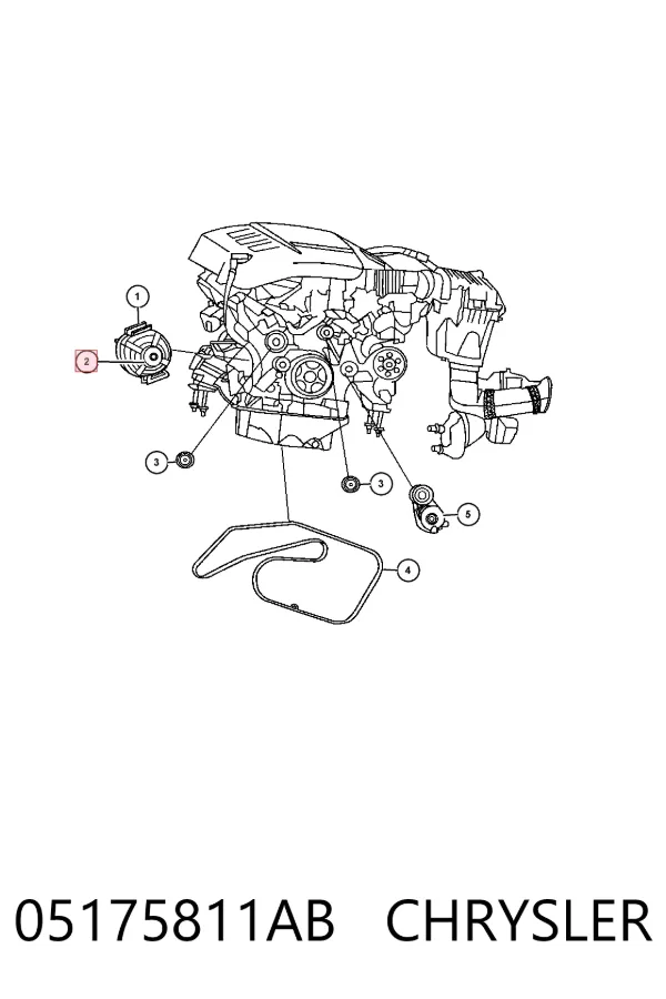 Koło pasowe alternatora 05175811AB Chrysler