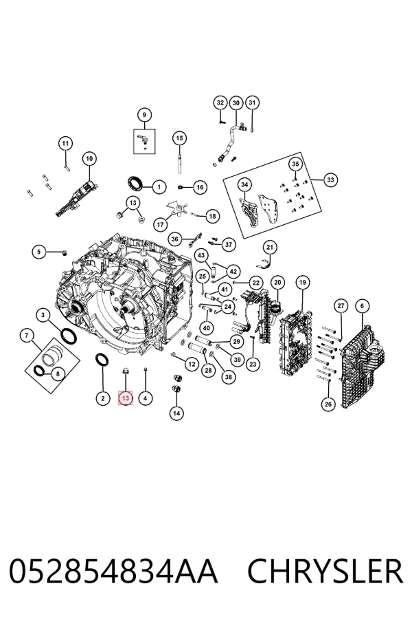 Miska automatycznej skrzyni biegów 052854834AA Chrysler