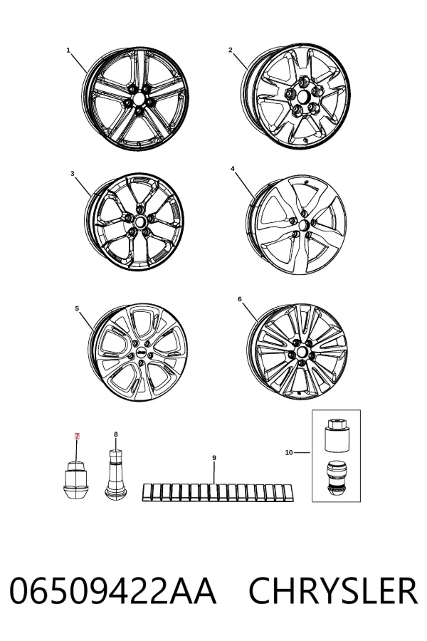 Nakrętka koła Jeep Grand Cherokee IV