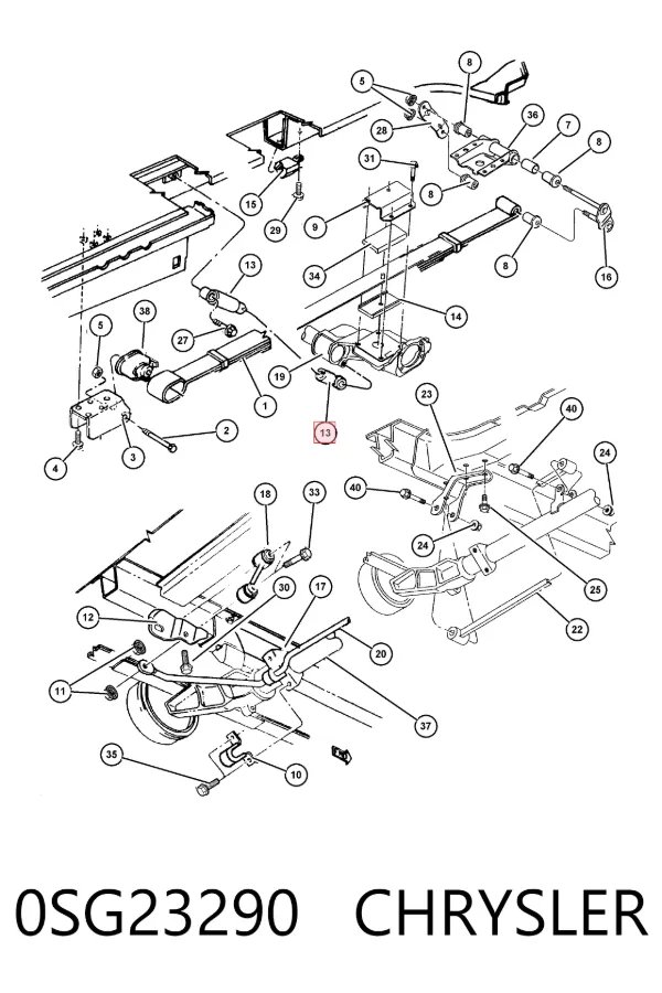 Amortyzator tylny 0SG23290 Chrysler