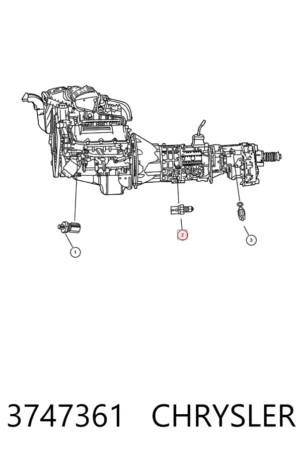 Czujnik włączania światła cofania 3747361 Chrysler
